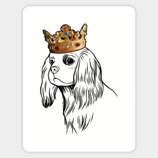 English Toy Spaniel Dog King Queen Wearing Crown Sticker